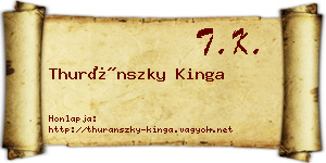 Thuránszky Kinga névjegykártya