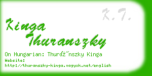 kinga thuranszky business card